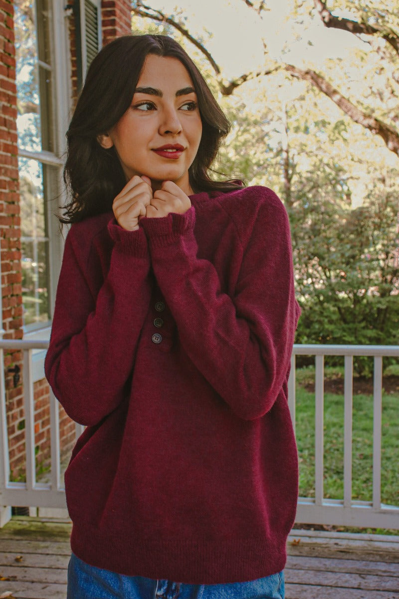 Chelsea Sweater Wine Red